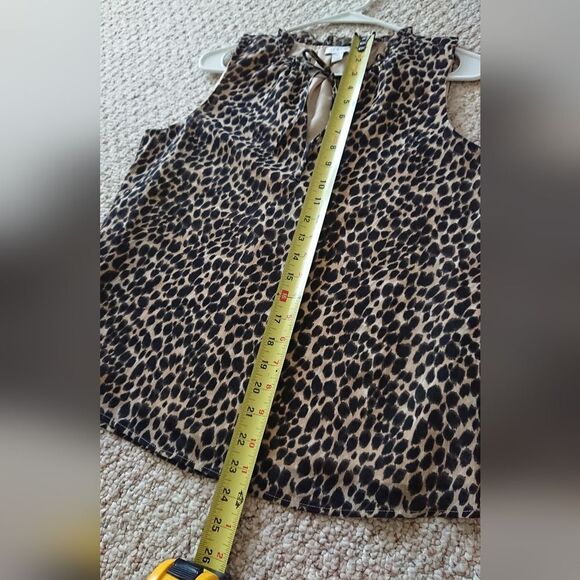 J. Crew factory Leopard ruffle tie-neck top size Small - Picture 9 of 10